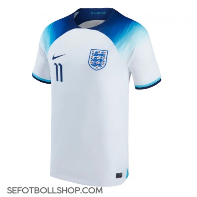 Billiga England Marcus Rashford #11 Hemma fotbollskläder VM 2022 Kortärmad